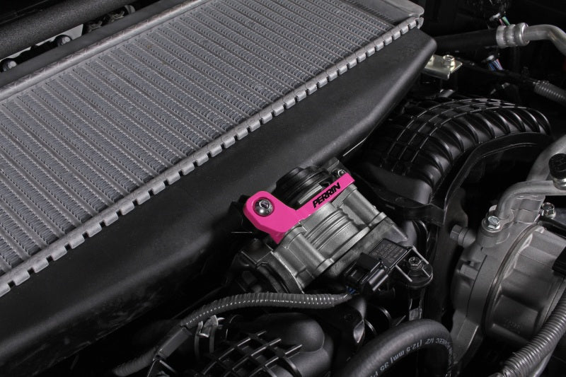 PERRIN 22-26 Subaru WRX / 19-25 Ascent / 20-25 Outback & Legacy Turbo TMIC Bracket - Hyper Pink Brackets Perrin Performance
