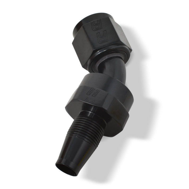 Russell Performance -6 AN 45 Degree Hose End Without Socket - Polished and Black Fittings Russell