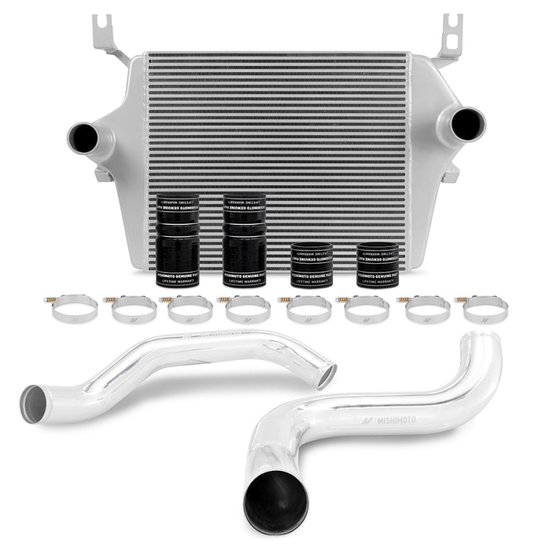 Mishimoto 99-03 Ford 7.3L Powerstroke PSD Silver Intercooler Kit w/ Polished Pipes Intercooler Kits Mishimoto