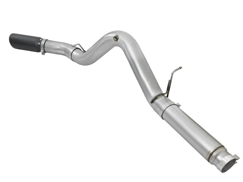 aFe Atlas Exhaust 5in DPF-Back Aluminized Steel w/ Black Tips 16-17 GM Diesel Truck V8-6.6L (td) DPF Back aFe
