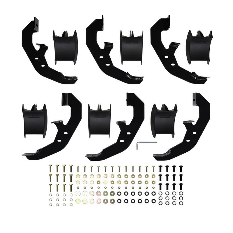 Westin 19-20 Chevrolet Silverado/GMC Sierra 1500 Double Cab PRO TRAXX 5 Oval Nerf Step Bars - Black Nerf Bars Westin