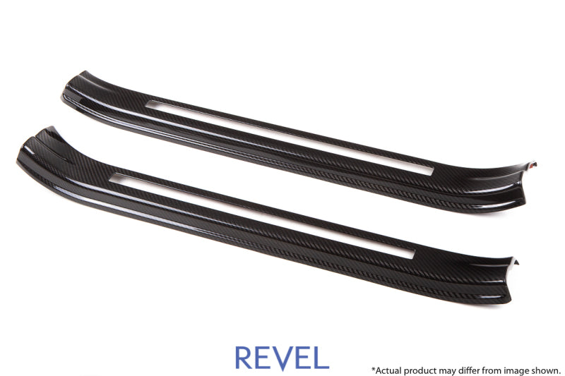 Revel GT Dry Carbon Door Sill Covers (Left & Right) 15-18 Subaru WRX/STI - 2 Pieces Carbon Accessories Revel