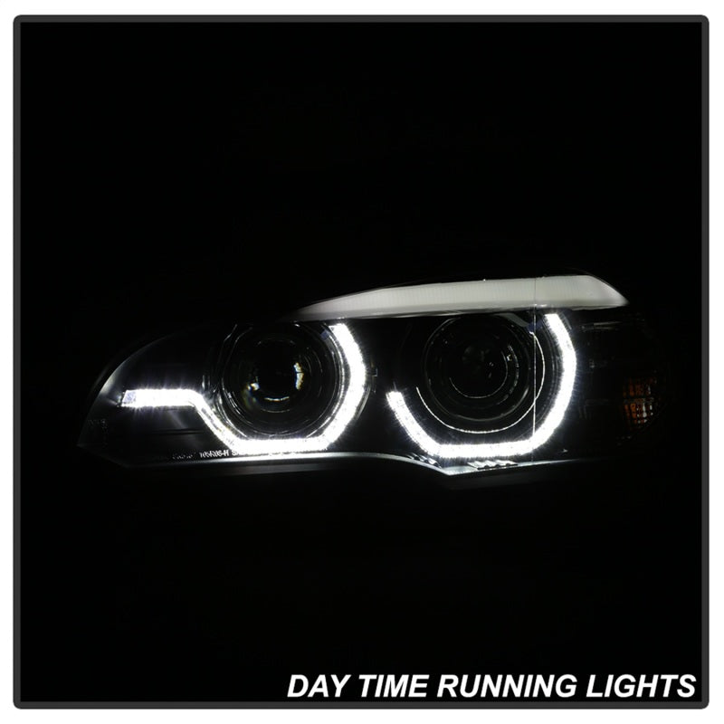Spyder 07-10 BMW X5 E70 (HID Models Only) Projector Headlights - Black PRO-YD-BMWE7007-AFSHID-BK Headlights SPYDER