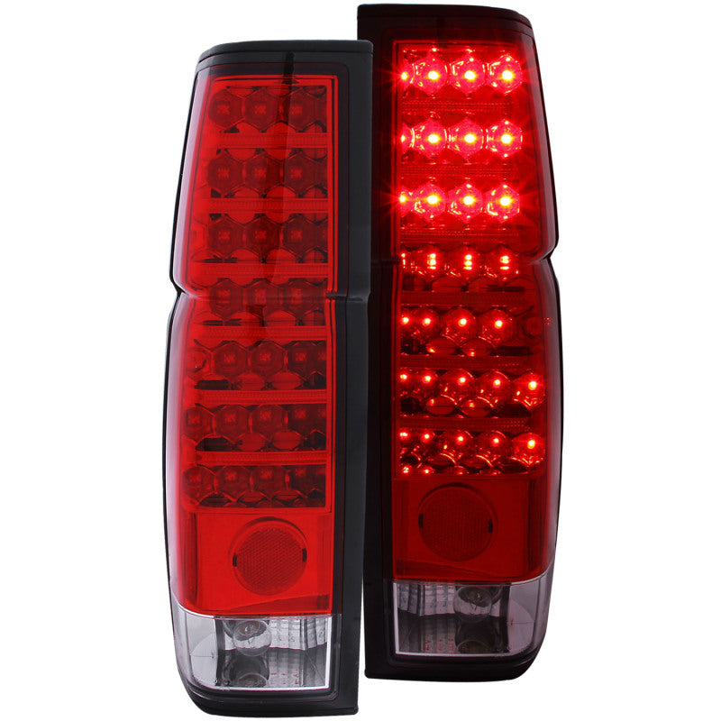 ANZO 1986-1997 Nissan Hardbody LED Taillights Red/Clear Tail Lights ANZO