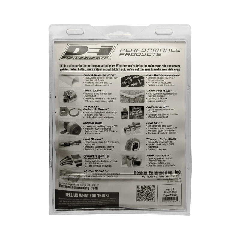 DEI Boom Mat Damping Tape 2in x 20ft Roll Thermal Tape DEI