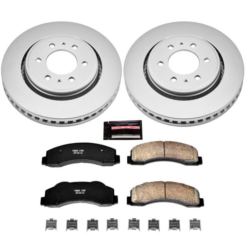 Power Stop 10-18 Ford Expedition Front Z17 Evolution Geomet Coated Brake Kit Brake Kits - Performance Blank PowerStop
