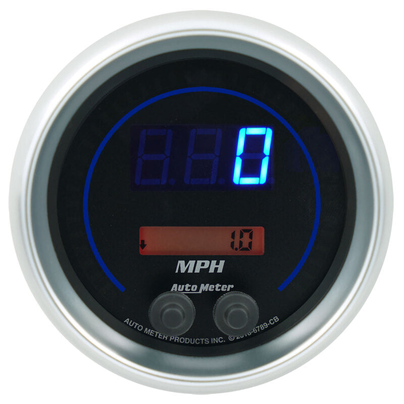 Autometer 85.7mm Black Switchable 260 MPH / 260 KM/H Speedometer Cobalt Elite Digital Gauge Gauges AutoMeter