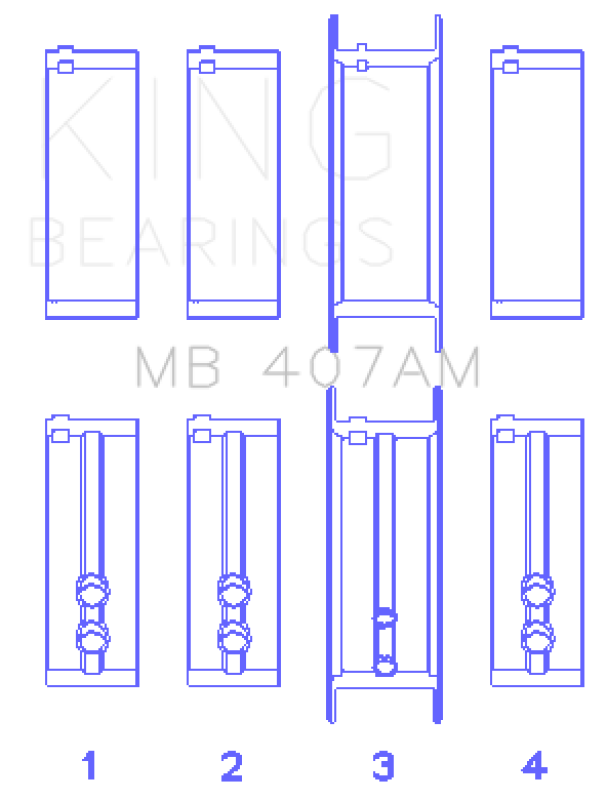 King Engine Bearings Chrysler Valient Crankshaft Main Bearings Bearings King Engine Bearings