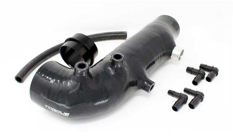 Torque Solution Turbo Inlet Hose Black: 02-07 Subaru WRX / 04-18 STI / 05-09 Legacy GT / 04-13 FTX Hoses Torque Solution