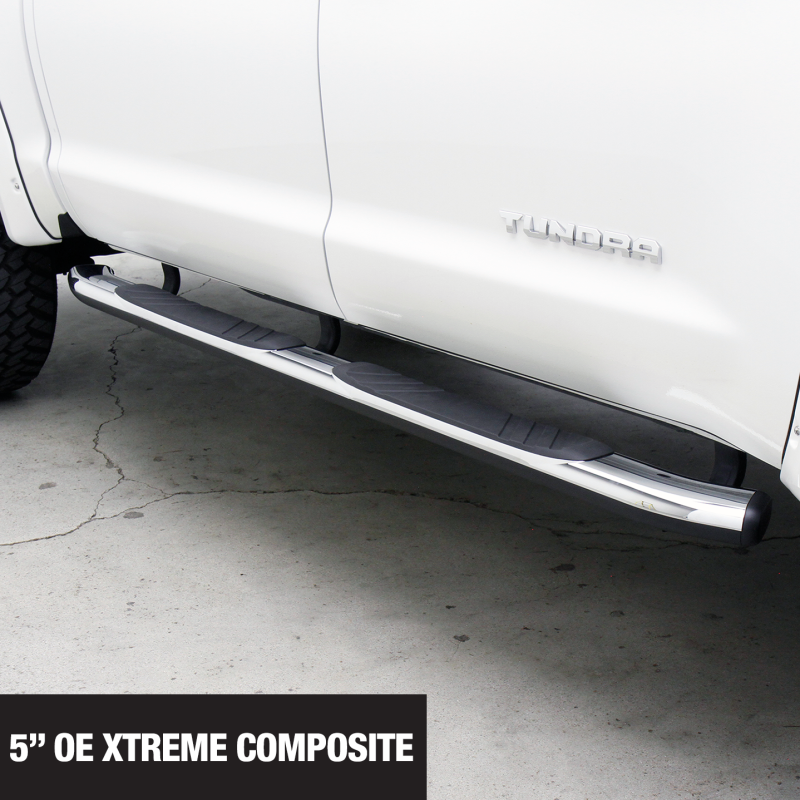 Go Rhino 5in OE Xtreme Composite SideSteps - Chrome - 80in Side Steps Go Rhino