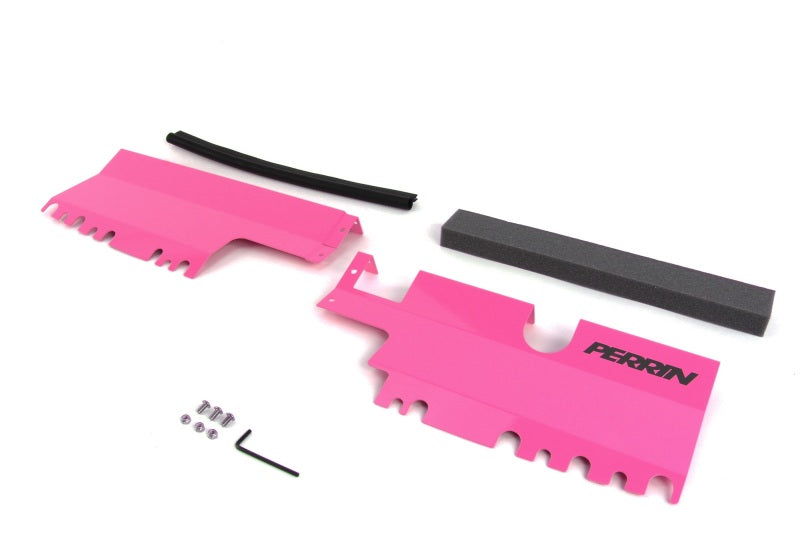 PERRIN 15-21 Subaru WRX/STI Radiator Shroud (Without OEM Intake Scoop) - Hyper Pink Radiator Shrouds Perrin Performance