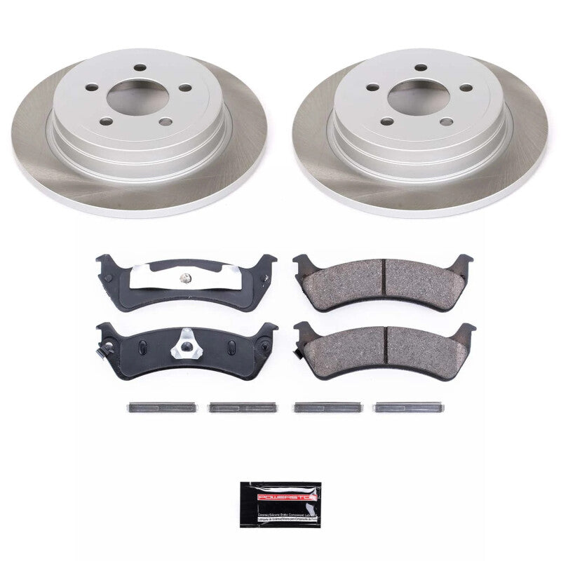 Power Stop 2003 Ford Explorer Sport Rear Semi-Coated Rotor Kit Brake Kits - Performance Blank PowerStop