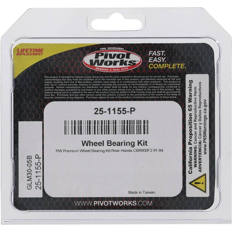 Pivot Works Honda Wheel Bearing Kit Premium Bearings Control Arms Pivot Works