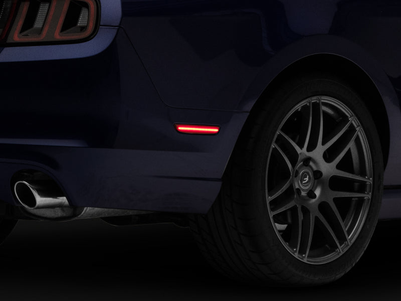 Raxiom 10-14 Ford Mustang Axial Series LED Side Marker Lights (Smoked) Sidemarkers & Indicators Raxiom