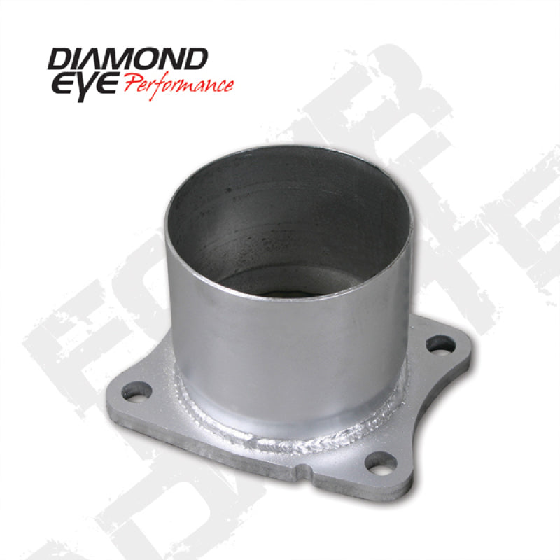 Diamond Eye ADAPTER 4-BOLT FLANGE 4in INNER DIA CLAMP-ON AL: 01-05 CHEVY/GMC 6.6L 2500/3500 CHV-FBA Connecting Pipes Diamond Eye Performance