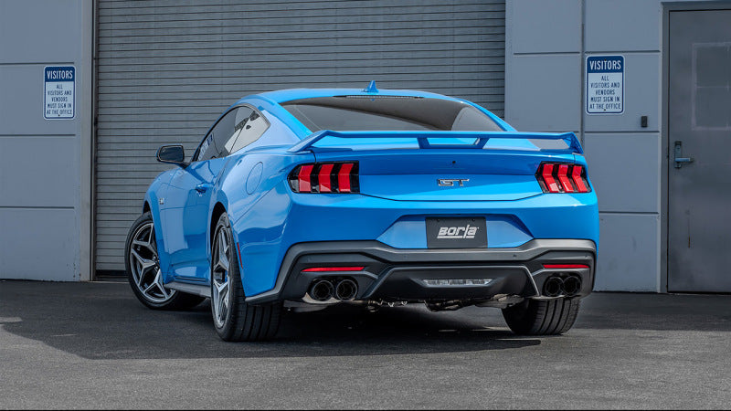Borla 2024 Ford Mustang GT 5.0L V8 3 in S-Type Catback Non-Active Exhaust- Carbon Fiber Quad Tip Catback Borla