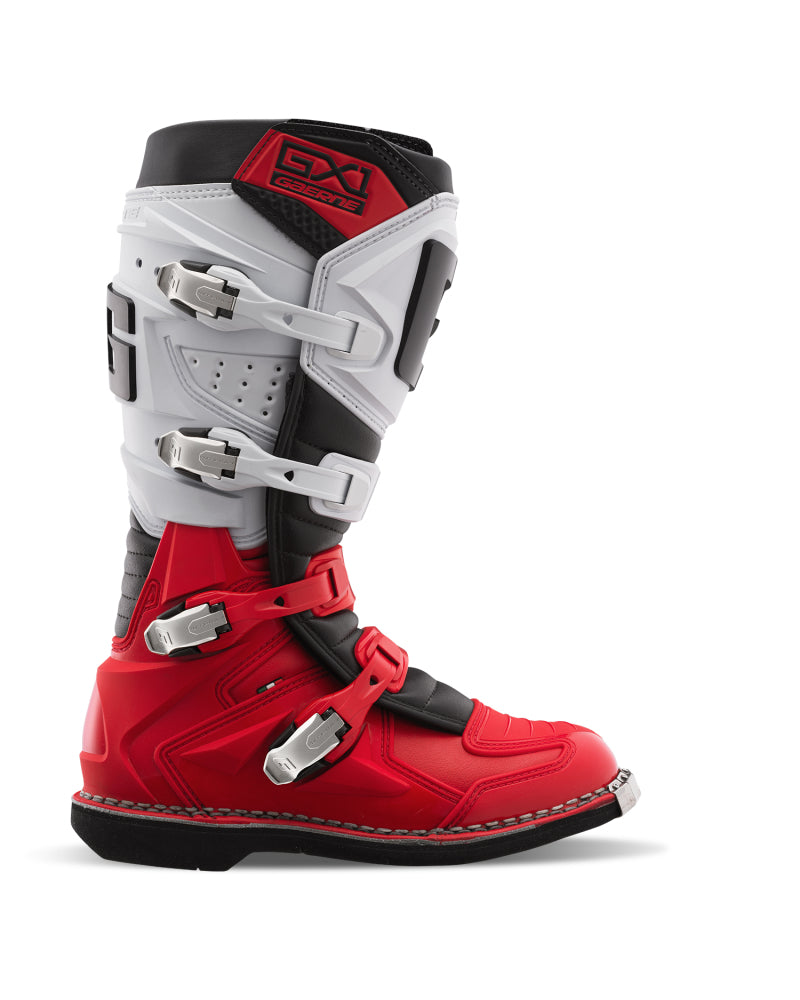 Gaerne GX1 Boot Red/White Size - 9 Motorcycle Boots Gaerne