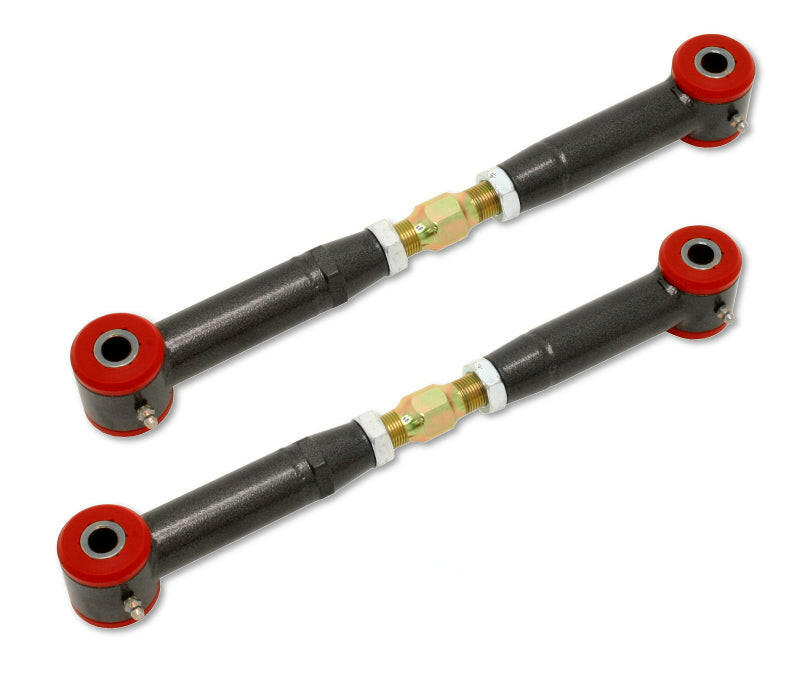 BMR 10-15 5th Gen Camaro Rear Adj. Toe Rods (Polyurethane) - Black Hammertone Suspension Arms & Components BMR Suspension