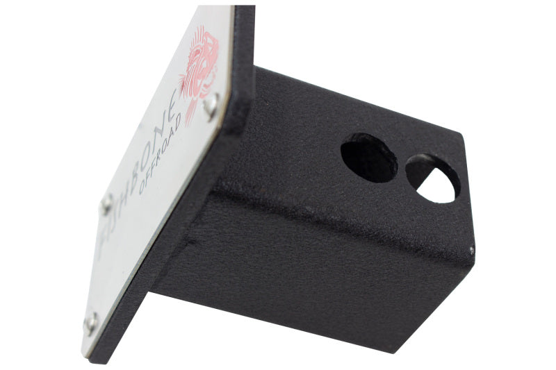 Fishbone Offroad Hitch Cover - 2In Hitch - Black Powdercoated Steel Hitch Covers Fishbone Offroad