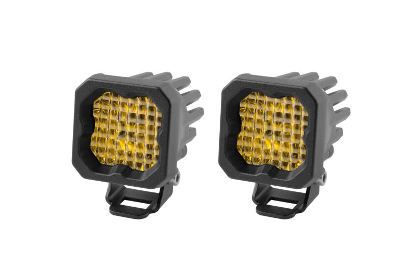 Diode Dynamics Stage Series C1 LED Pod Pro - Yellow Wide Standard ABL (Pair) Light Accessories and Wiring Diode Dynamics