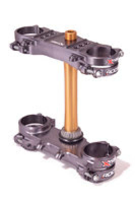XTrig 19+ Suzuki RM-Z 250/ 18+ RM-Z 450 ROCS Tech Triple Clamp 21.5 mm. Offset M12 - Gray Clamps XTrig