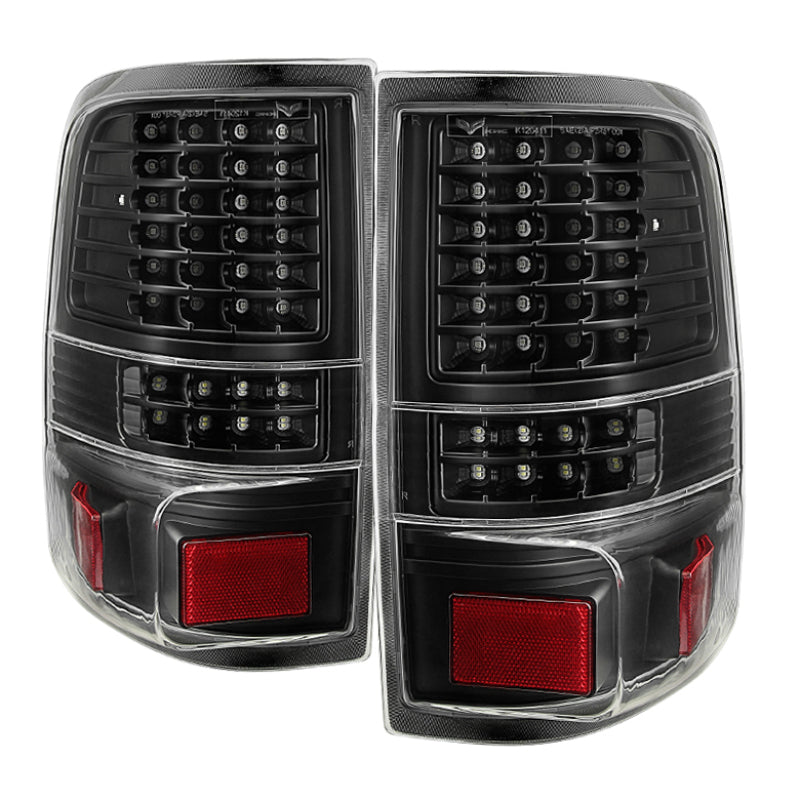 xTune Ford F150 Styleside 04-08 LED Tail Lights Black ALT-JH-FF15004-LED-G2-BK Tail Lights SPYDER