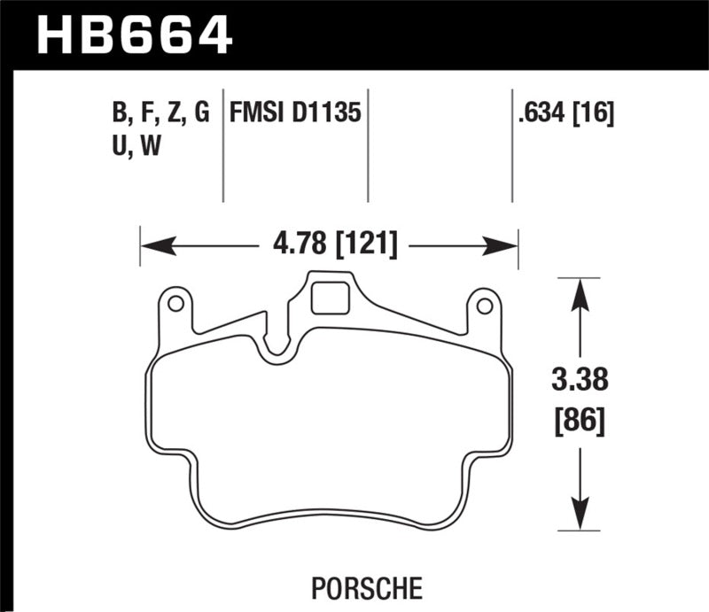 Hawk 05-08 Porsche 911 Carrera Front & Rear / 07-08 Cayman Front Perf Ceramic Street Brake Pads Brake Pads - Performance Hawk Performance
