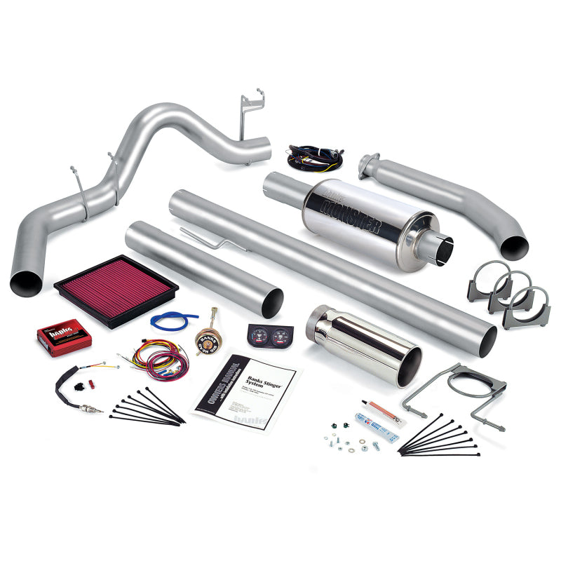 Banks Power 98 Dodge 5.9L Ext Cab Stinger System - SS Single Exhaust w/ Chrome Tip Catback Banks Power