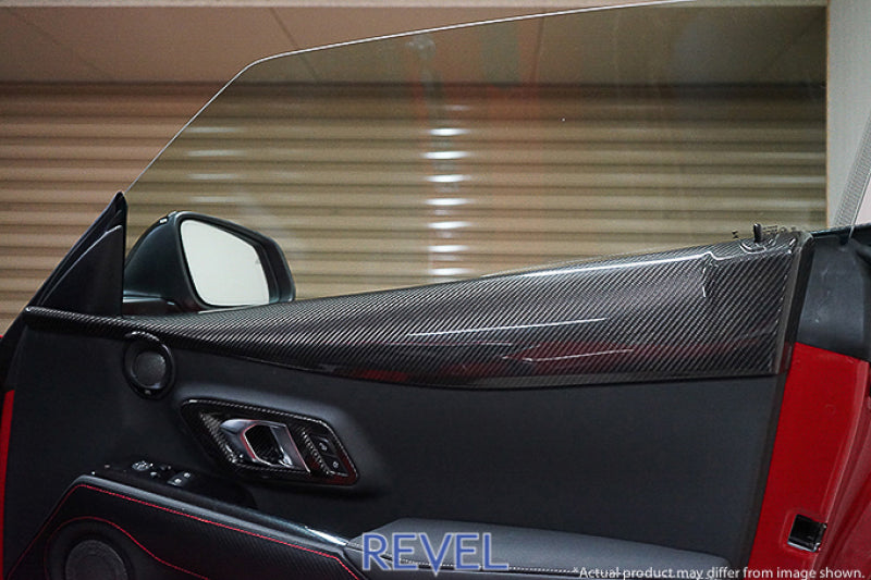 Revel GT Dry Carbon Door Trim Cover 2020 Toyota GR Supra - 2 Pieces Carbon Accessories Revel