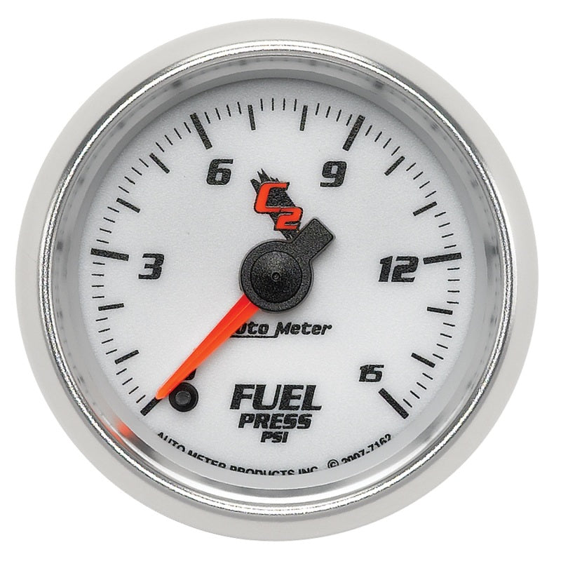 AutoMeter Gauge Fuel Pressure 2-1/16in. 15PSI Digital Stepper Motor C2 Gauges AutoMeter