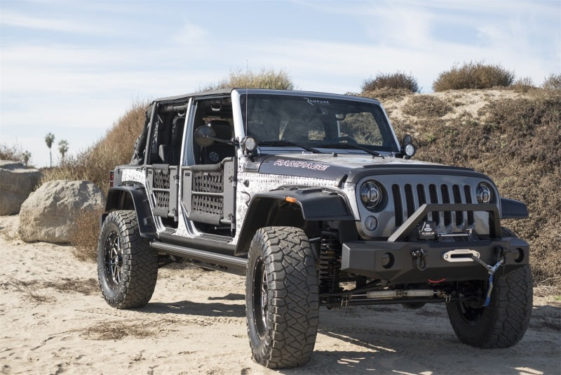 Rampage 2007-2018 Jeep Wrangler(JK) Trailguard Front Bumper - Black Bumpers - Steel Rampage