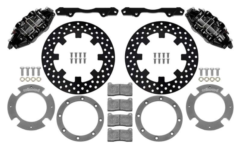 Wilwood 17-21 Can-Am X3RS Black 6-Piston Rear Kit 11.25in - Drilled Rotors Brake Kits - Performance Drill Wilwood