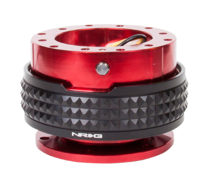 NRG Quick Release Kit - Pyramid Edition - Red Body / Black Pyramid Ring Quick Release Adapters NRG