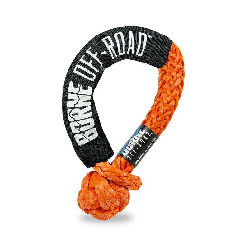 Borne Off-Road 1/2in X 20in Soft Shackle Dark Orange Tow Straps Borne Off-Road