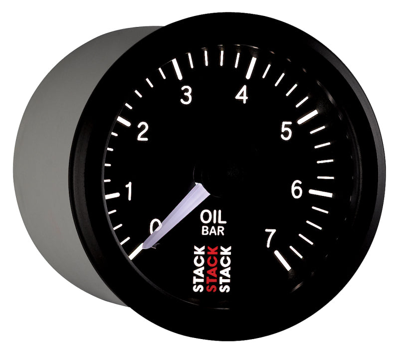 Autometer Stack Instruments 52mm 0-7 BAR M10 (M) Mechanical Oil Pressure Gauge - Black Gauges AutoMeter