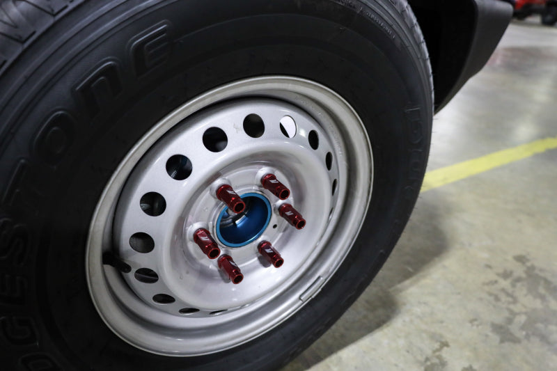 Mishimoto Aluminum Locking Lug Nuts M12x1.5 27pc Set Red Lug Nuts Mishimoto