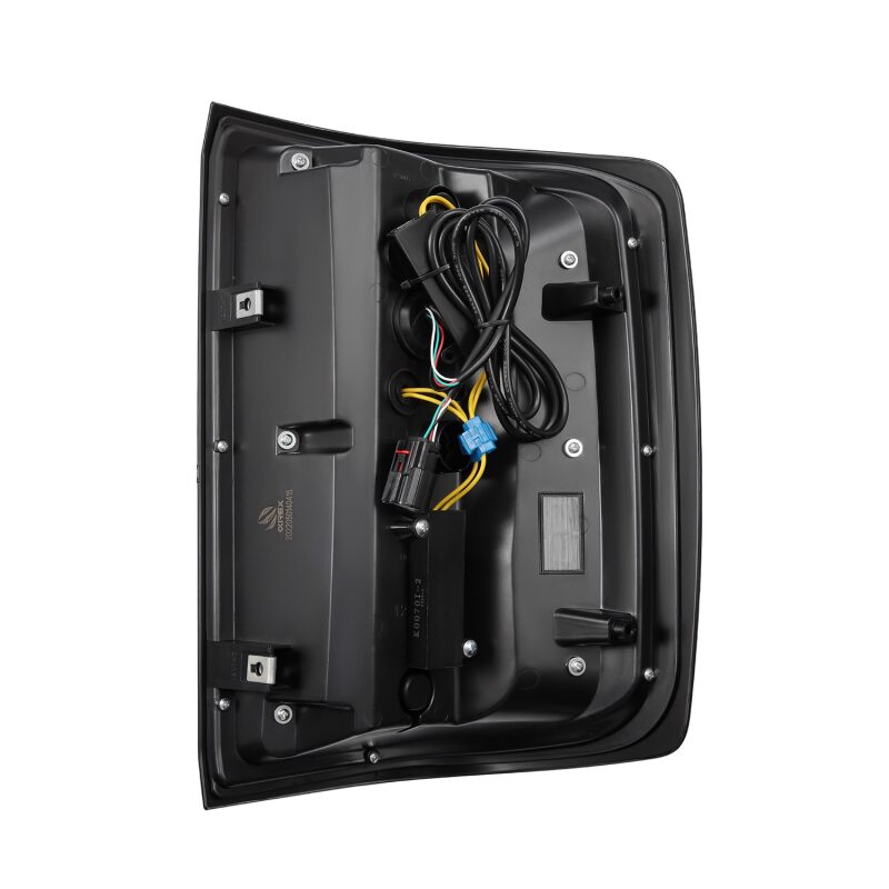 AlphaRex 14-18 Chevrolet Silverado Luxx-Series LED Tail Lights Black w/Activ Light/Seq Signal Tail Lights AlphaRex