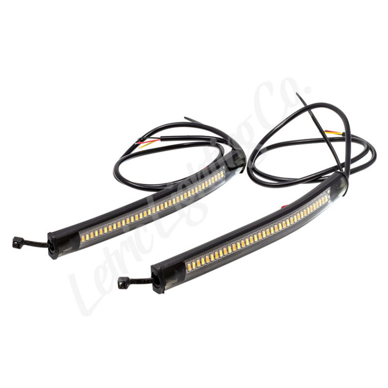 Letric Lighting Flexible White Running Amber Switchback Turn Signal Strips Light Strip LED Letric Lighting