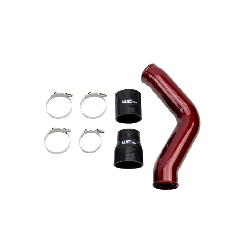 Wehrli 13-18 Cummins 6.7L Driver Side 3.5 in. Intercooler Pipe - WCFab Red Intercooler Pipe Kits Wehrli