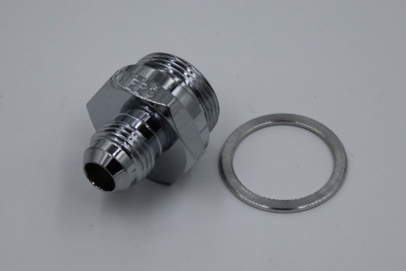 Fragola -6AN x 7/8-20 Male Adapter-Dual Feed - Chrome Fittings Fragola
