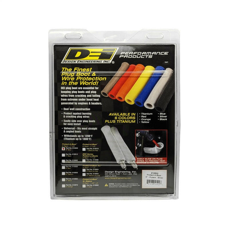 DEI Protect-A-Boot - 6in - 8-pack - Silver Thermal Sleeves DEI