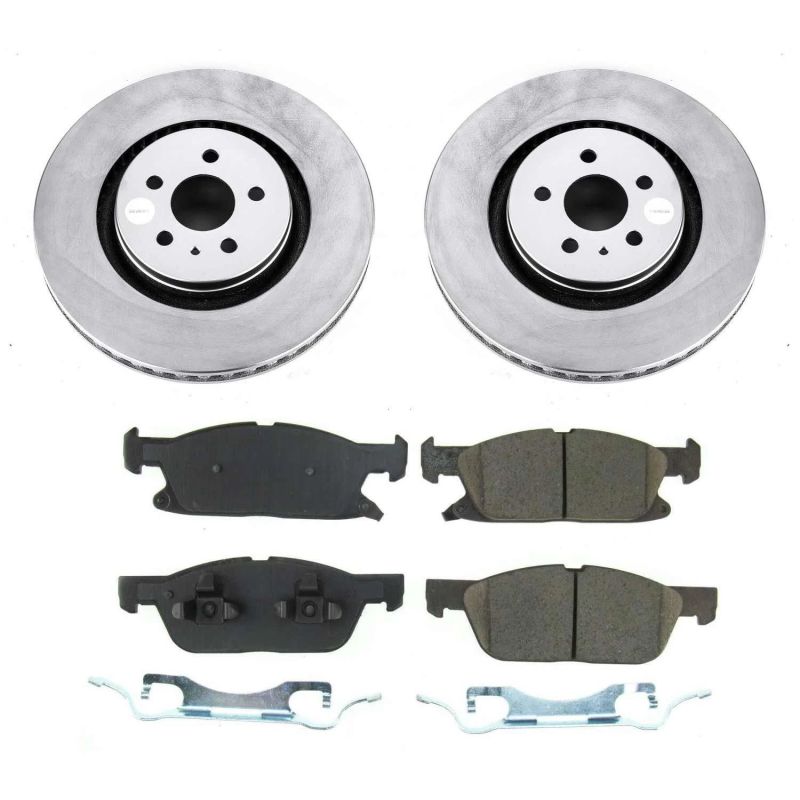 Power Stop 2019 Ford Edge Front Z17 Evolution Geomet Coated Brake Kit Brake Kits - Performance Blank PowerStop