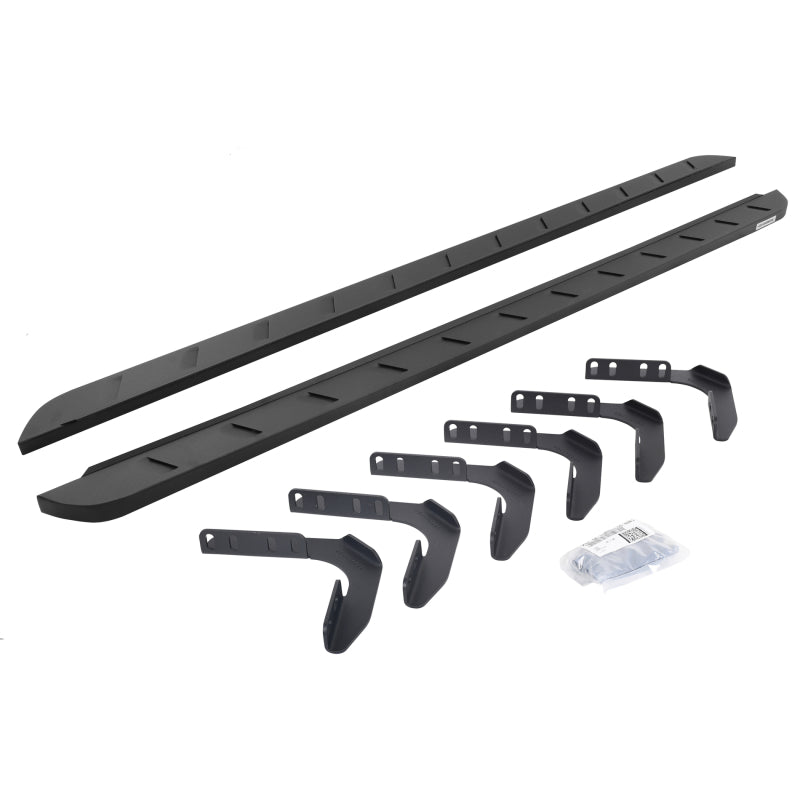 Go Rhino 99-16 Ford F-250 / F-350 Crew Cab 4DR RB10 Slim Running Boards Kit (w/Brackets) - Tex. Blk Running Boards Go Rhino