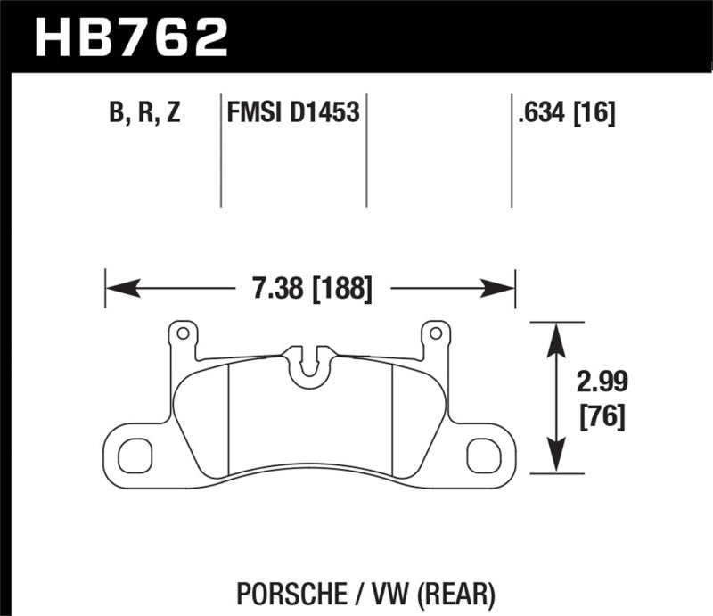 Hawk 2015 Porsche Cayenne HPS 5.0 Rear Brake Pads Brake Pads - Performance Hawk Performance