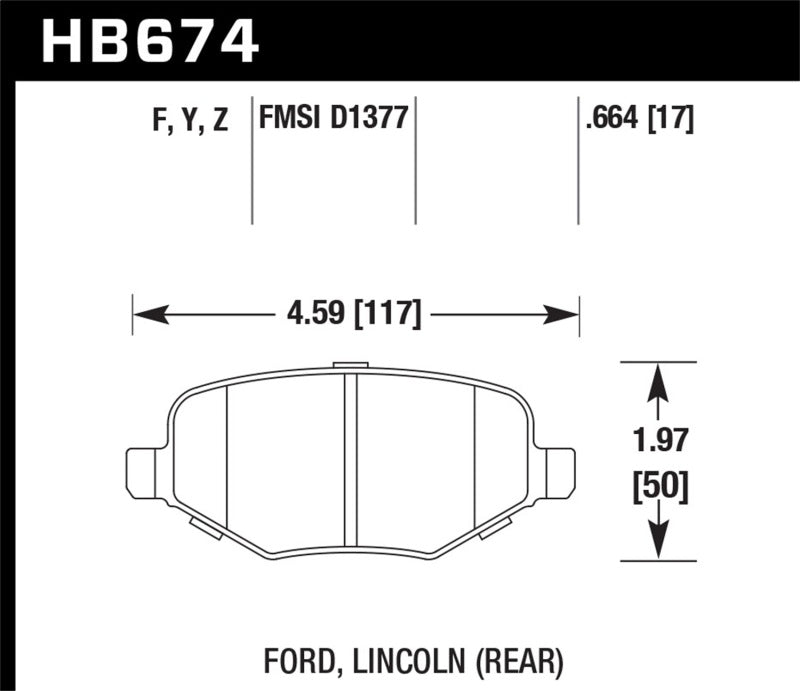 Hawk 11-19 Ford Explorer HPS 5.0 Rear Brake Pads Brake Pads - Performance Hawk Performance