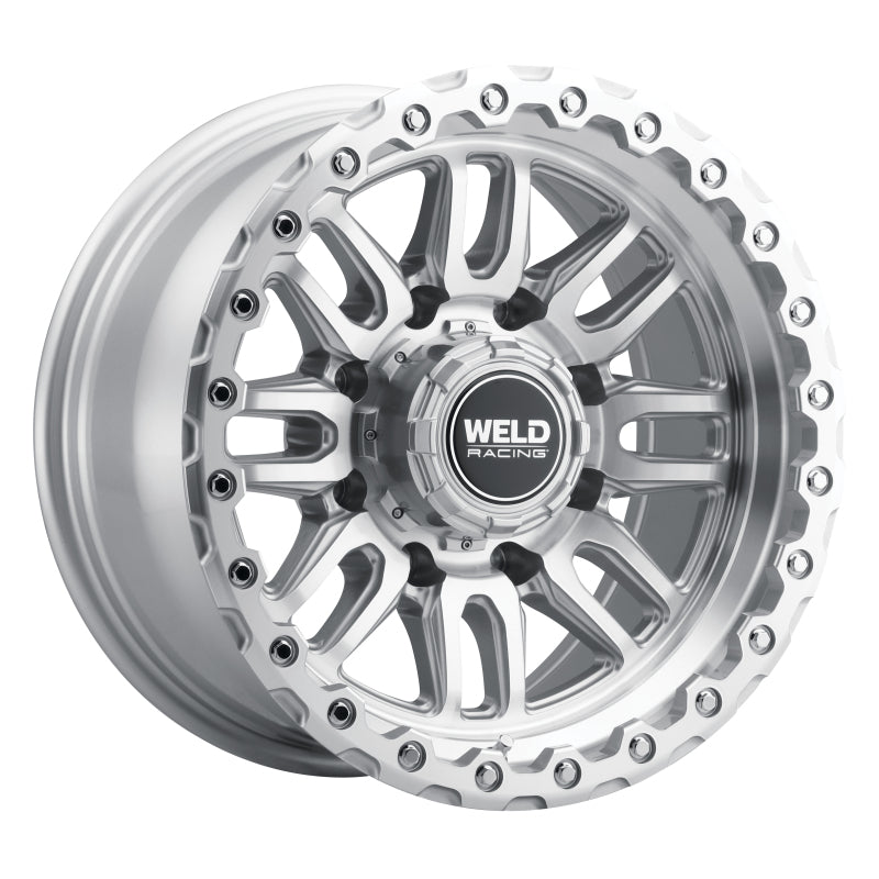 Weld Off-Road Swift 17x9in - 5x114.3 / 5x127 BP - ET-12 78.1mm CB Gloss Silver Machined Wheel & Ring Wheels - Cast Weld
