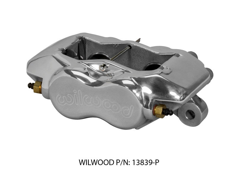 Wilwood Caliper-Forged Dynalite Polished 1.38in Pistons .81in Disc Brake Calipers - Perf Wilwood