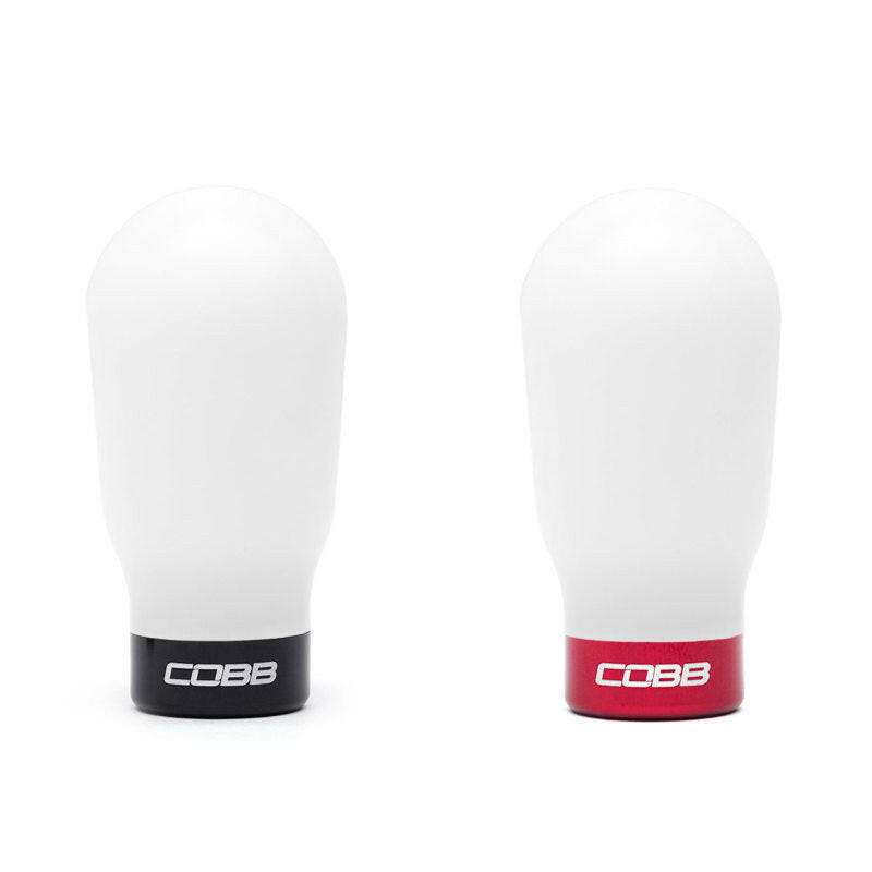 Cobb Subaru 6-Speed Tall Weighted COBB Shift Knob - White (Incl. Both Red + Blk Collars) Shift Knobs COBB
