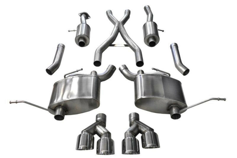 Corsa 2014-2021 Jeep Grand Cherokee 3.6L V6 Polished Sport Cat-Back Exhaust Catback CORSA Performance