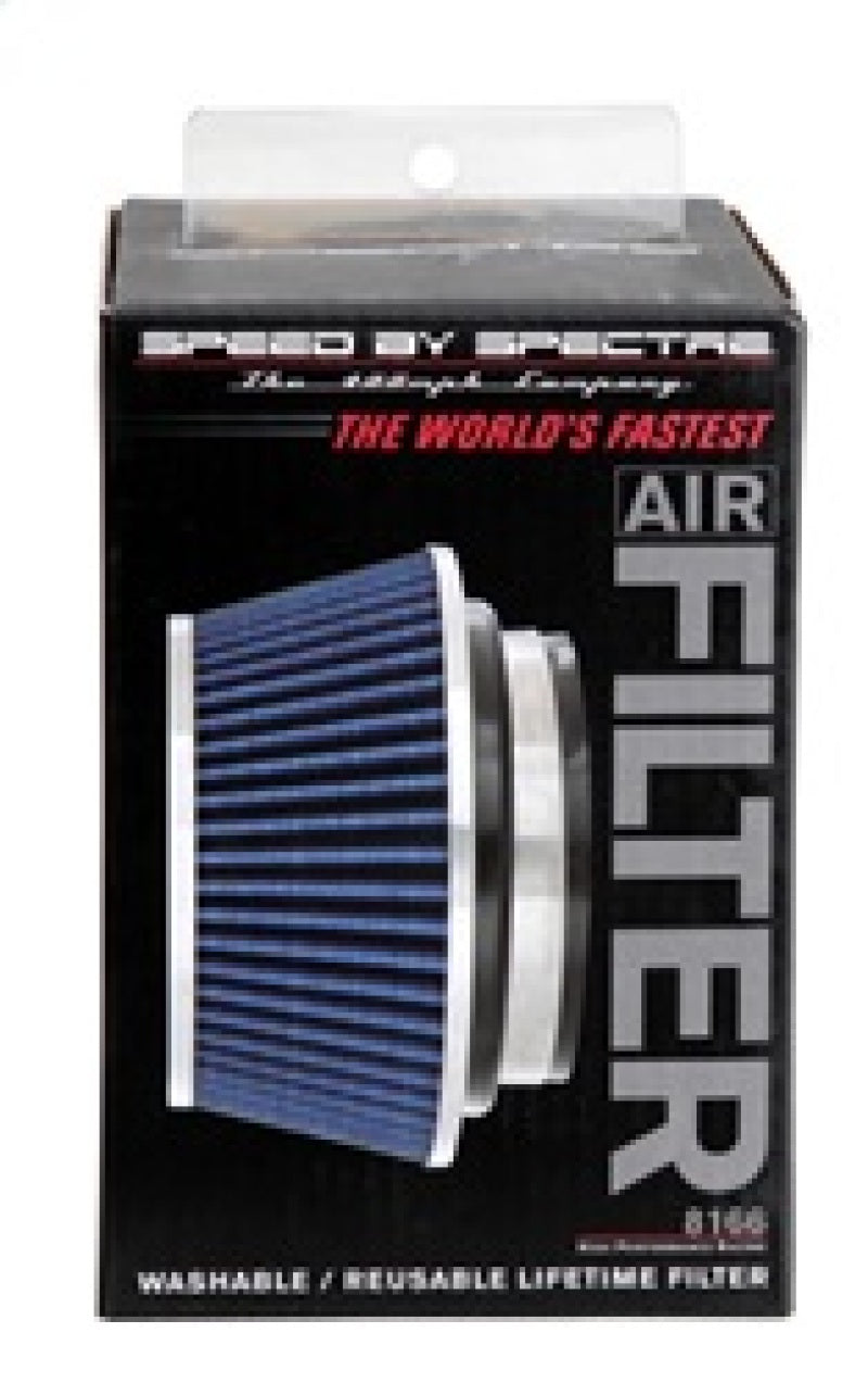 Spectre Adjustable Conical Air Filter 2-1/2in. Tall (Fits 3in. / 3-1/2in. / 4in. Tubes) - Blue Air Filters - Universal Fit Spectre